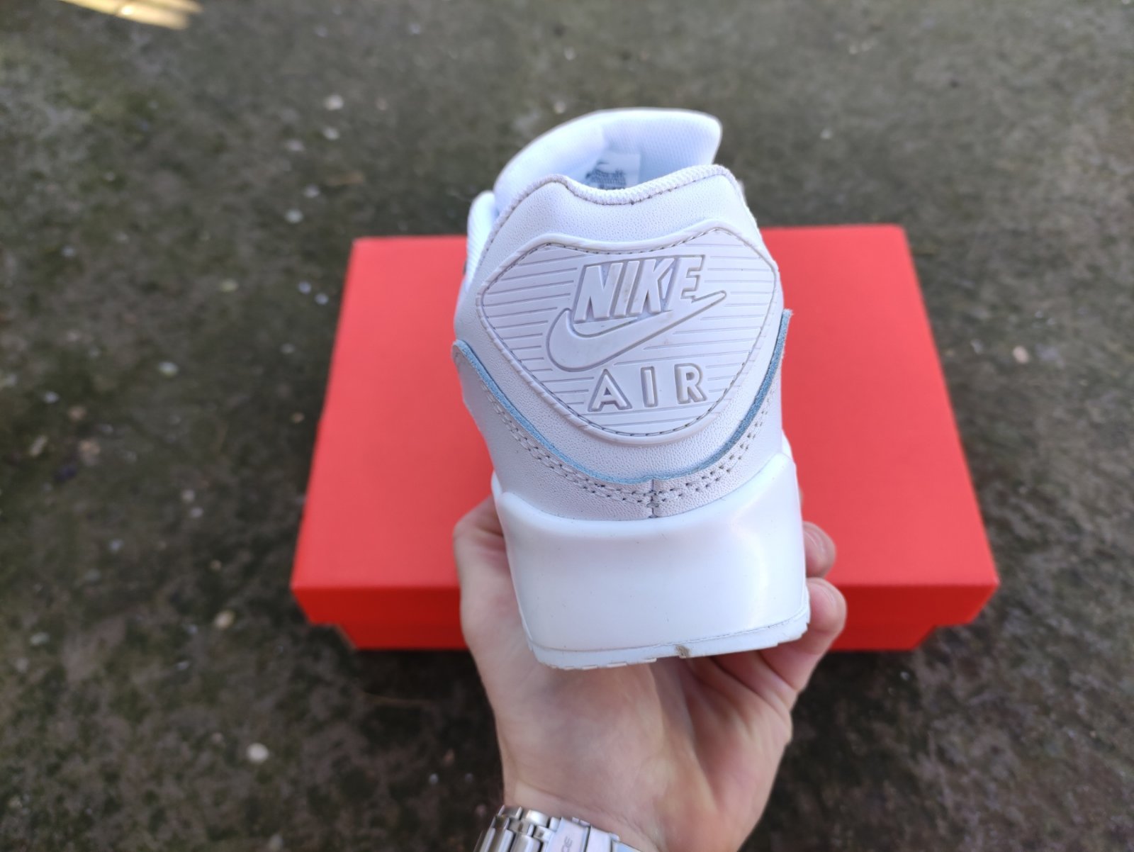 Kožne patike Nike Air Max 90 Triple White