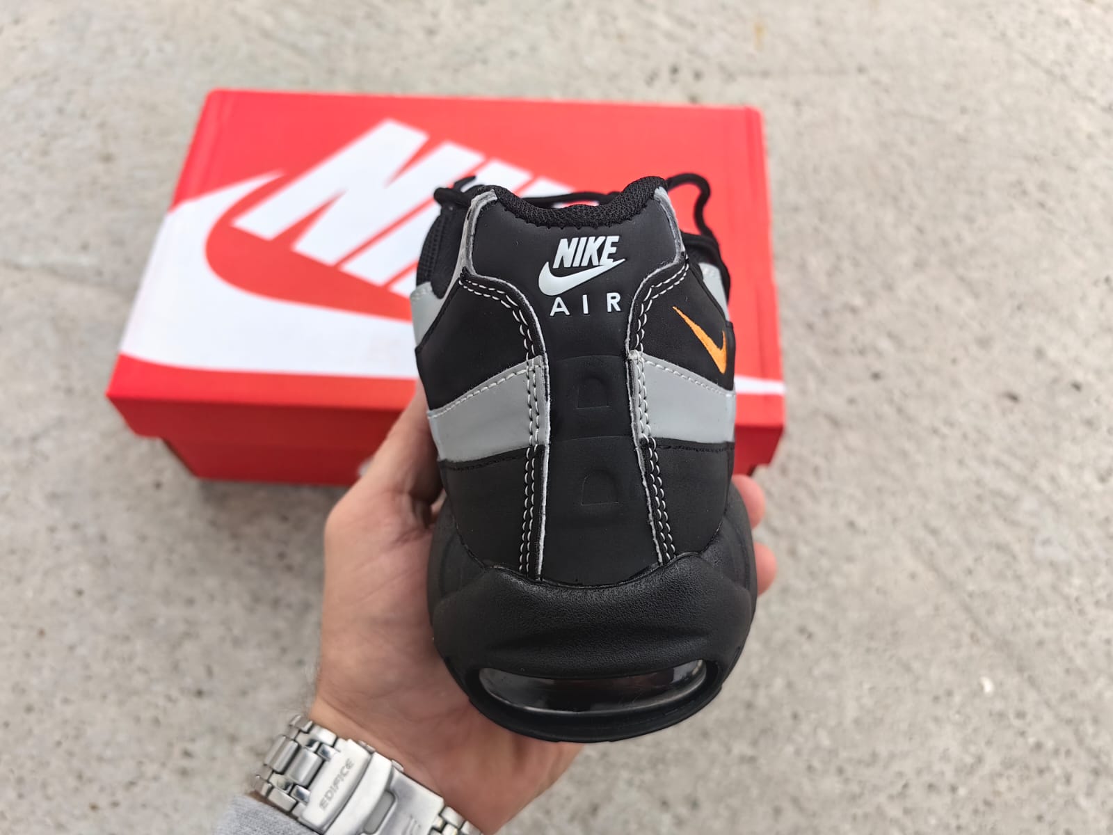 Nike Air Max 95 Black Grey Safety Orange