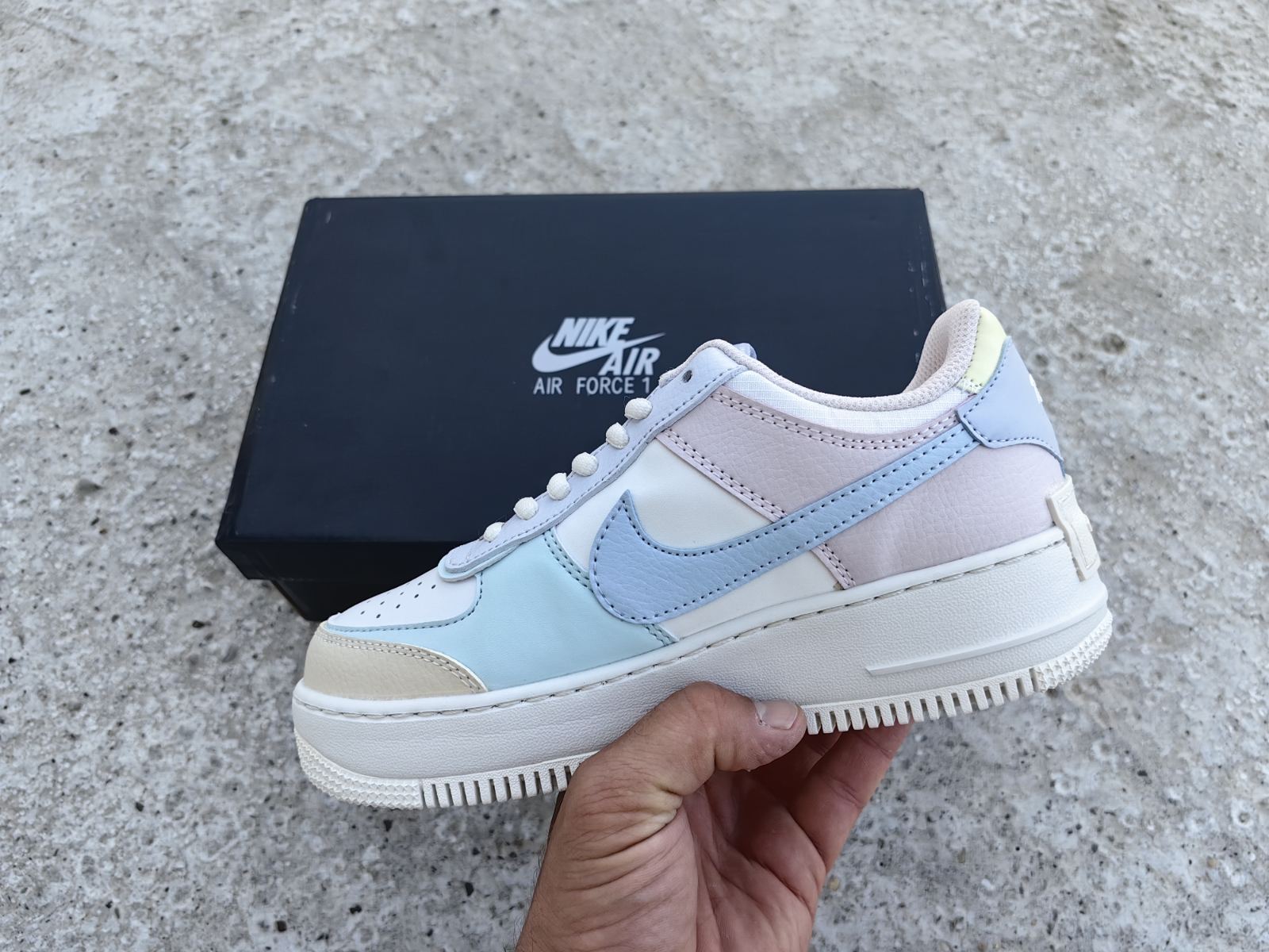 Nike Air Force Shadow White Glacier Blue Ghost