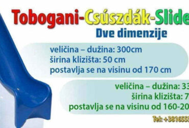 Prodajem TOBOGANE u tri dimenzije u raznim bojama!