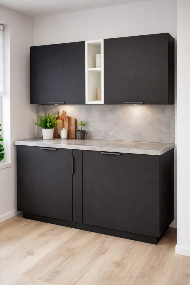 Moderna kuhinja od medijapana i univera