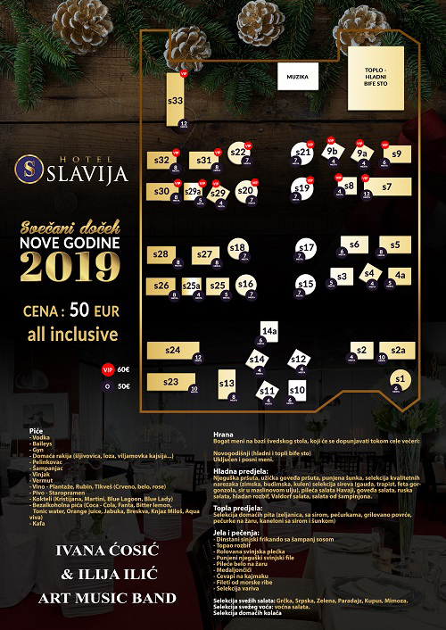 Nova godina doček restoran Hotel Slavija Beograd