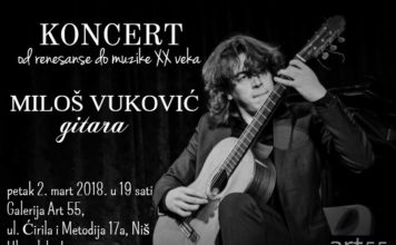 Solistički koncert Miloša Vukovića: od renesanse do muzike XX veka