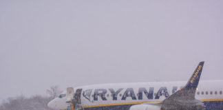 Loši vremenski uslovi preusmerili avion Ryanair-a za Sofiju Aerodrom Konstantn Veliki, 25. februar; Foto: nis-airport.com