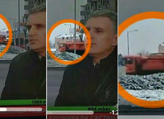 SMEH DO SUZA zbog snimka grtalice koja je beskonačno kružila iza reportera (VIDEO) Printsscreen: Facebook, Igor Stevanović, RTS