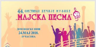 Još nedelju dana do Dečijeg festivala “Majska pesma” u Nišu Majska pesma, plakat; Foto: Dečiji centar Niš