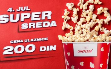 Cineplexx Niš: SUPER SREDA 4. jula, cena ulaznice 200 dinara Ne propustite Super sredu 4. jula u bioskopu Cineplexx Niš kada vas očekuje cena ulaznice od 200 dinara za sve projekcije! Karte su u prodaji!