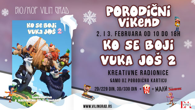 porodicni vikend Porodični filmovi, kreativne radionice, Mali Politikin Zabavnik i kokice na poklon,