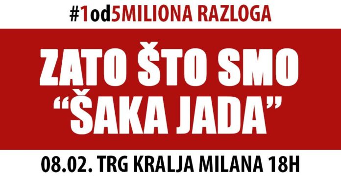 protesti STOP TERORU-ZA NIŠ BEZ STRAHA#1od5miliona