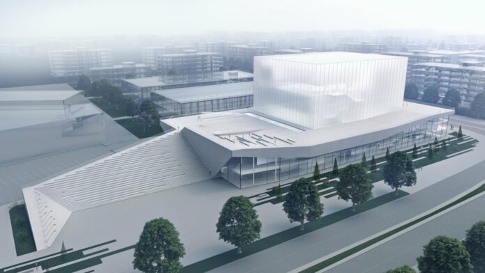 Ovako izgleda prvonagrađeno rešenje na nedavno završenom konkursu u Nišu, koje je planirano da se gradi tik uz novi tržni centar.
