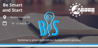 AEGEE-Niš: 4. seminar o preduzetništvu i karijernom razvoju – “BE SMART AND START” AEGEE-Niš: Be smart and start