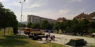 GO Medijana i komunalci uklonili skejt park na lokaciji Vizantijski bulevar Skejt park na lokaciji Vizantijski bulevar