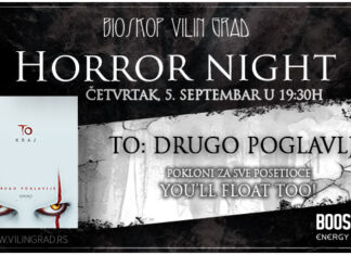 „HOROR NIGHT“u bioskopu Vilin grad uz film „To: Drugo poglavlje“ Bioskop Vilin grad