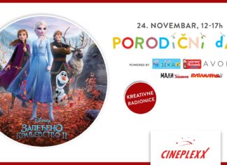 Porodični dan uz ,,Zaleđeno kraljevstvo 2” 24. novembra Cineplexx Niš