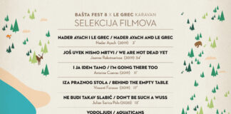 Projekcije kratkog francuskog filma u bašti kafića „Hush hush“ francuski film