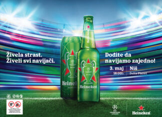 Heineken® te poziva na ekskluzivno gledanje polufinala UEFA Lige šampiona u Nišu, ispred TC Delta planet Heineken