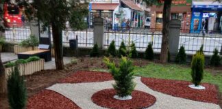 Uređeno i ozelenjeno dvorište Gimnazije „Stevan Sremac“