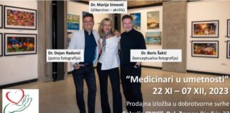 Dobrotvorna prodajna izložba fotografija i slika „Medicinari u umetnosti“ u Galeriji NKC-a