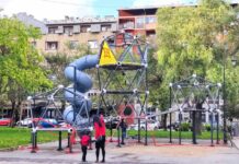 Mobilijar za decu postavljen u parku na Trgu Kralja Aleksandra