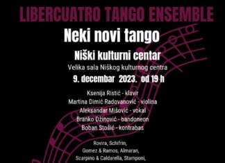 „Neki novi tango“. Koncert „Libercuatro“ tango ansambla 9. decembra u Velikoj sali NKC-a