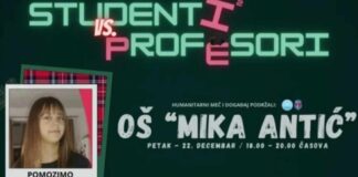 Studenti protiv profesora u Humanitarnom meču za život male Nišlijke Isidore