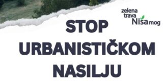 Protest „Stop urbanističkom nasilju“ u Nišu 21. februara ispred Skupštine grada