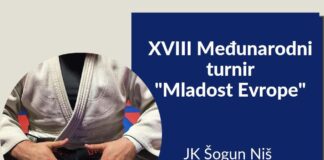 Džudo klub „Shogun“ iz Niša organizuje 18. Međunarodni turnir „Mladost Evrope“