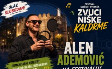Besplatan koncert Alena Ademovića na Festivalu uličnih svirača Zvuci niške kaldrme