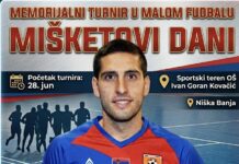 Memorijalni turnir u malom fudbalu „Mišketovi dani“ 28. juna u Niškoj Banji